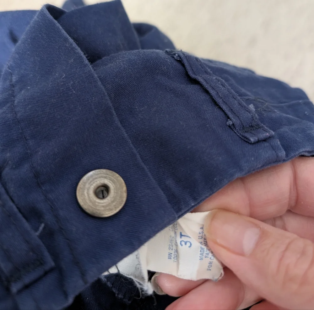 Vtg Snoopy Navy Kids Pants, Size 3T, Made In USA